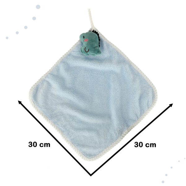 Children's hand towel blue dinosaur