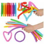 Tubes sensory tubes stretchable educational montessori tubes 8 pieces