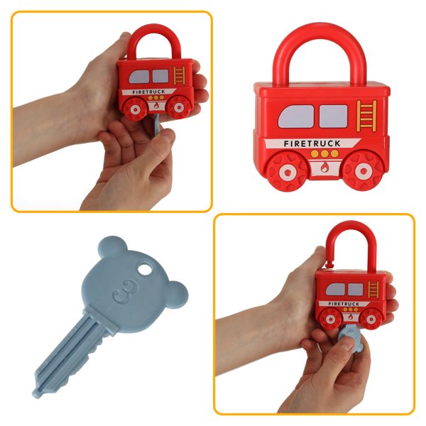 Educational puzzle game car blocks Montessori