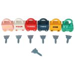 Educational puzzle game car blocks Montessori