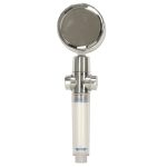 Hand shower with turbine fan gold