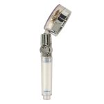 Hand shower with turbine fan gold