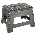 Non-slip folding stool 22cm dark grey