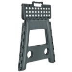 Non-slip folding stool 39cm grey