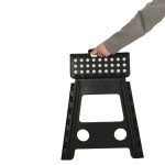 Non-slip folding stool 39cm black