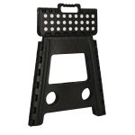 Non-slip folding stool 39cm black