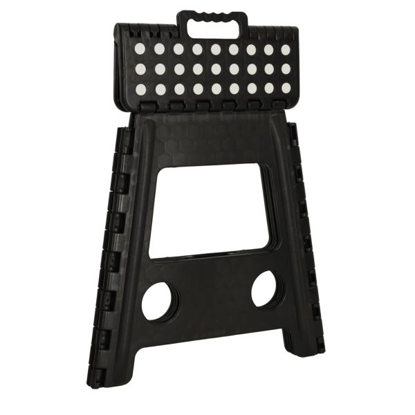 Non-slip folding stool 39cm black