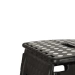 Non-slip folding stool 39cm black