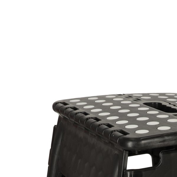 Non-slip folding stool 39cm black