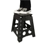 Non-slip folding stool 39cm black