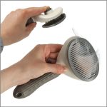 Self-cleaning brush for dog cat hair
