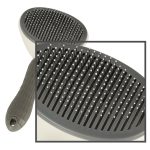 Self-cleaning brush for dog cat hair