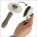 Self-cleaning brush for dog cat hair