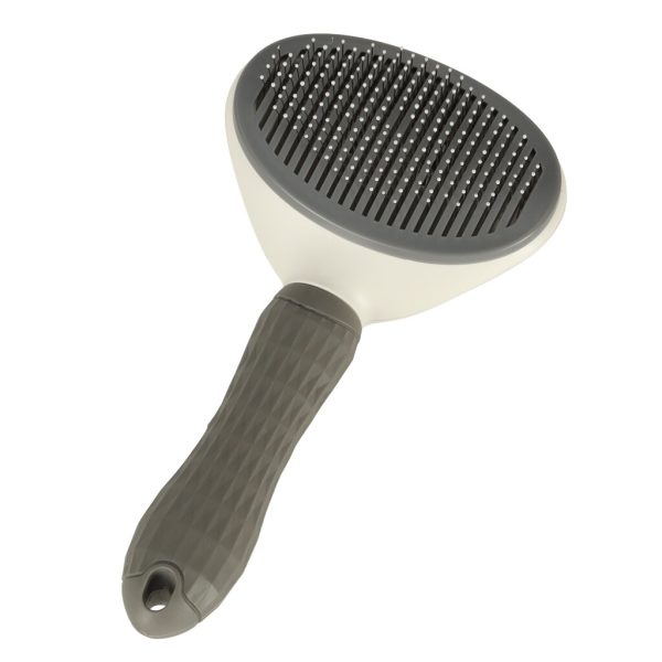 Self-cleaning brush for dog cat hair