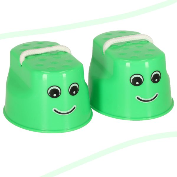 Stilts for children balance clogs 2pcs green