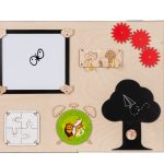 Wooden sensory manipulation board double-sided