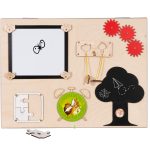 Wooden sensory manipulation board double-sided