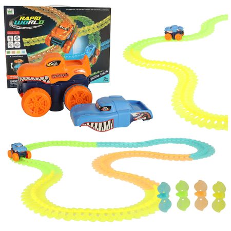 Luminous racing track to assemble with car 150 elements
