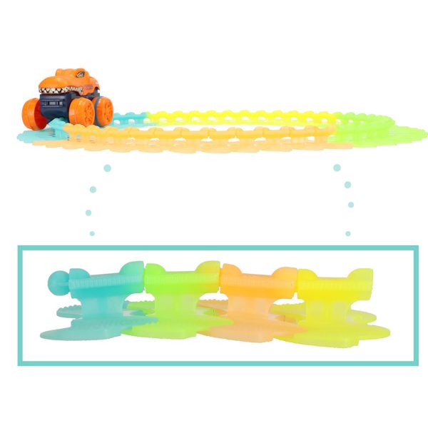 Luminous racing track to assemble with car 150 elements