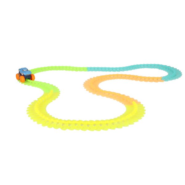 Luminous racing track to assemble with car 150 elements
