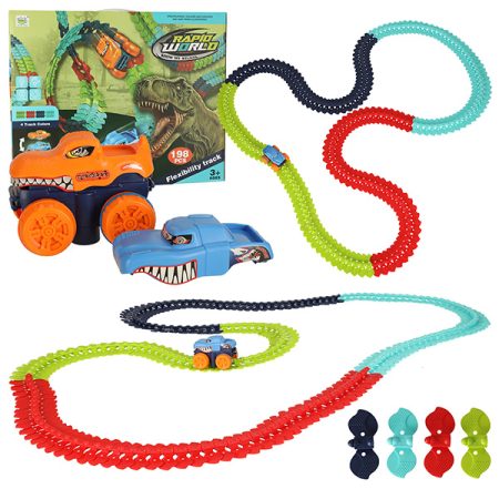 Car racing track with car 198 elements