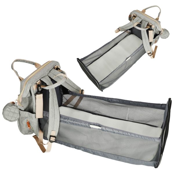 Mom's backpack light gray