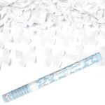 Confetti tube shooting with white butterflies 60cm