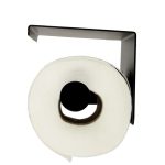 Toilet paper holder with shelf black