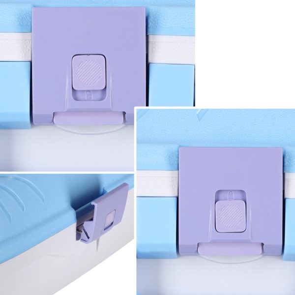 Children's travel suitcase on wheels blue