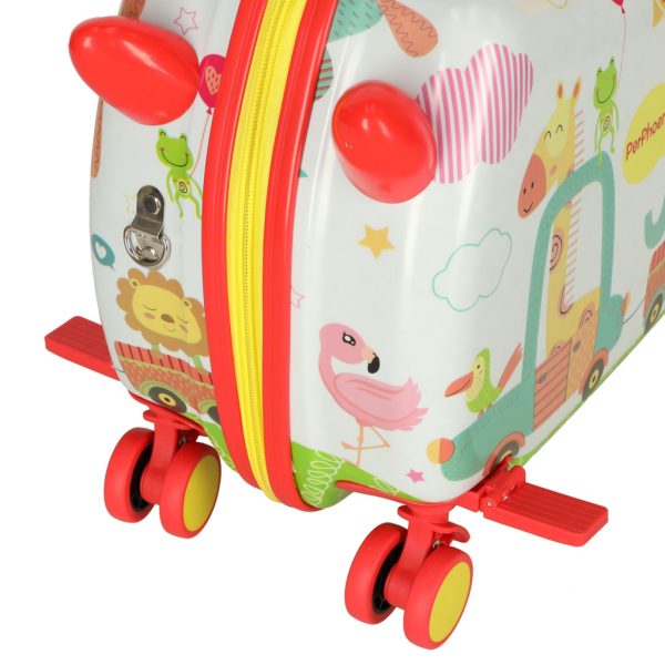 Children's travel case on wheels yellow