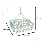 Linen laundry hanger blue