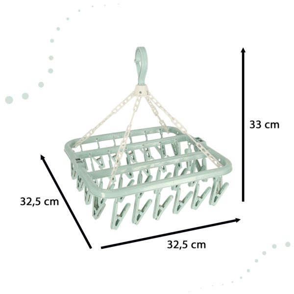 Linen laundry hanger blue