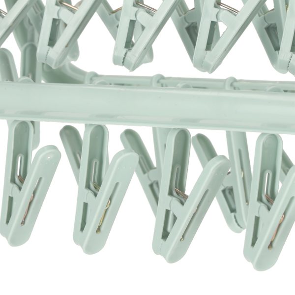 Linen laundry hanger blue
