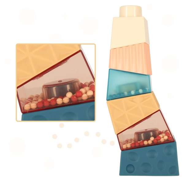 Montessori educational pyramid sensory tower with balls