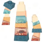 Montessori educational pyramid sensory tower with balls