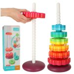 Rainbow tower pyramid pinwheel spiral for stacking