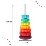Rainbow tower pyramid pinwheel spiral for stacking