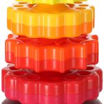 Rainbow tower pyramid pinwheel spiral for stacking
