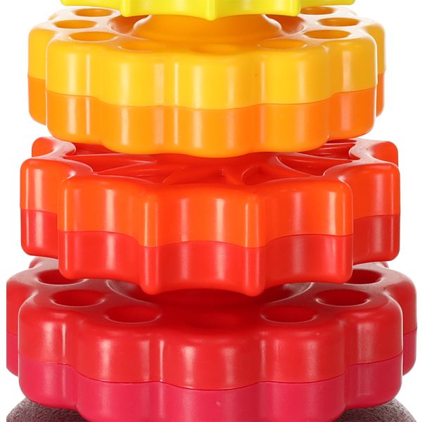Rainbow tower pyramid pinwheel spiral for stacking