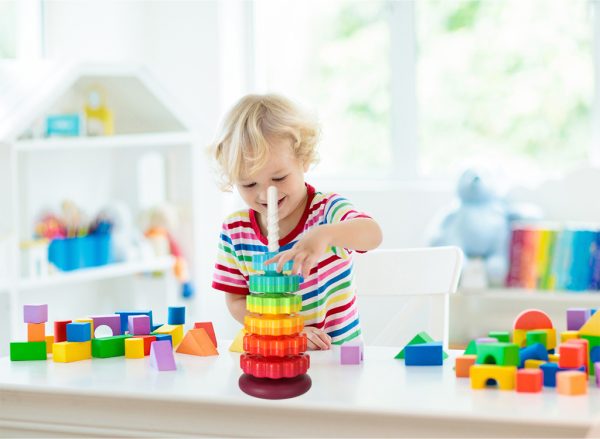 Rainbow tower pyramid pinwheel spiral for stacking