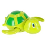 Green screw-on water turtle bath toy