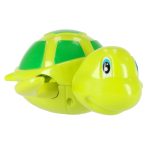 Green screw-on water turtle bath toy