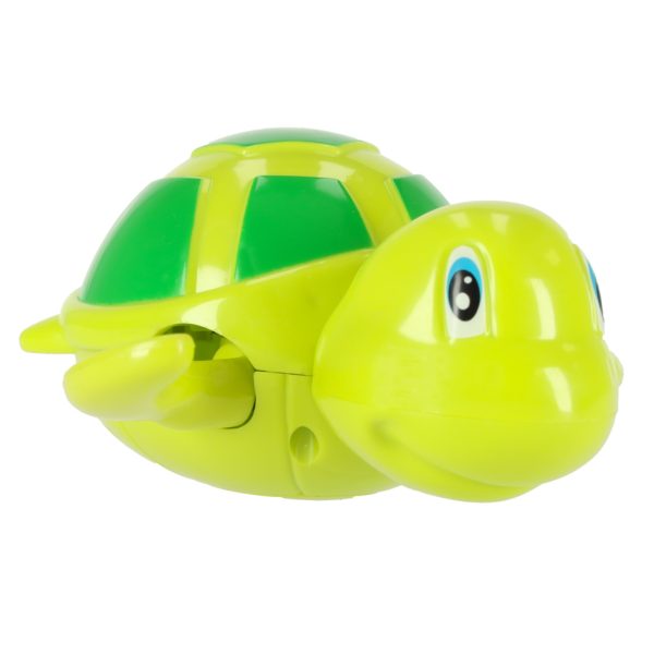 Green screw-on water turtle bath toy
