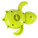 Green screw-on water turtle bath toy