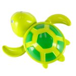 Green screw-on water turtle bath toy