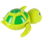 Green screw-on water turtle bath toy