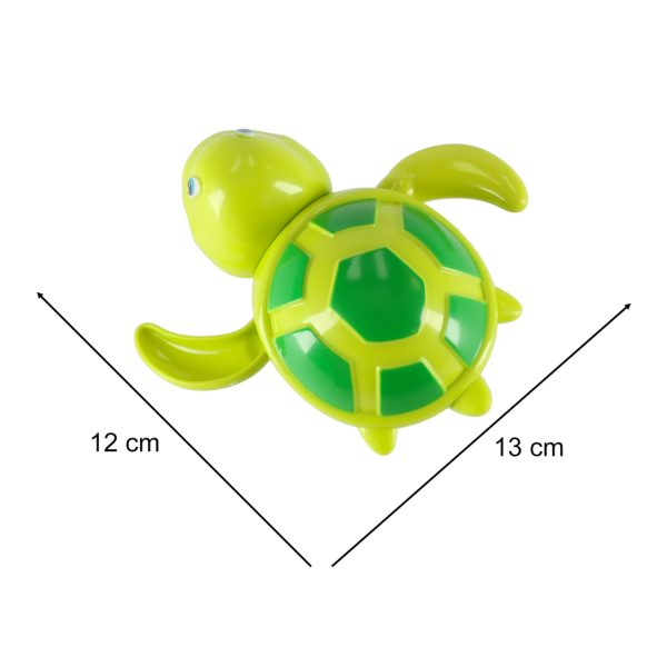 Green screw-on water turtle bath toy