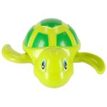 Green screw-on water turtle bath toy