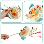 Montessori sensory teether toy for babies swan