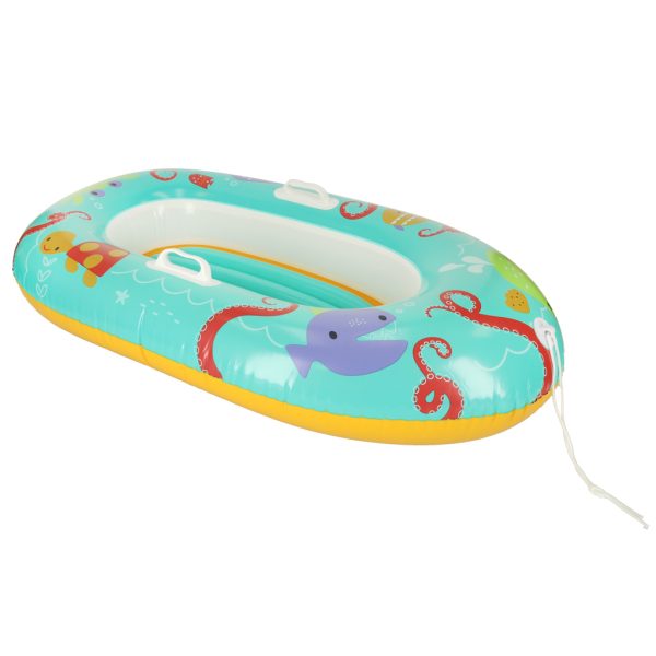 Inflatable baby boat swimming seat blue